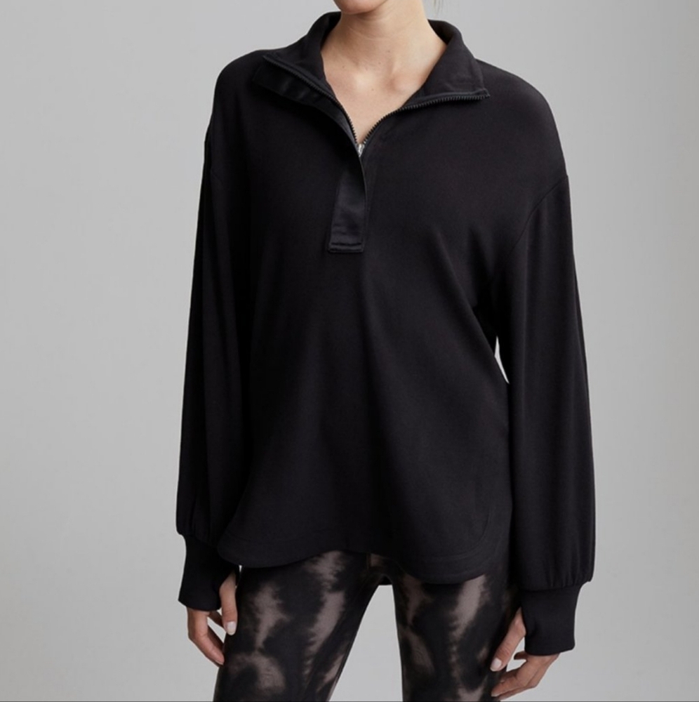 Varley Black Half-Zip Sweatshirt